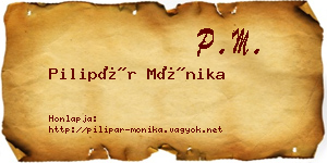 Pilipár Mónika névjegykártya